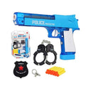 Police 2 In 1 Dart And Water Gun Toy With Police Badge And Hand Cuffs For Kids