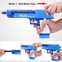 Police 2 In 1 Dart And Water Gun Toy With Police Badge And Hand Cuffs For Kids