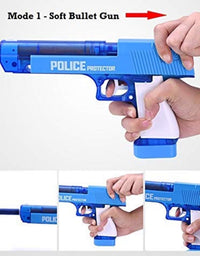 Police 2 In 1 Dart And Water Gun Toy With Police Badge And Hand Cuffs For Kids
