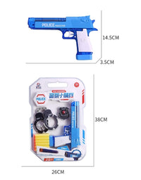 Police 2 In 1 Dart And Water Gun Toy With Police Badge And Hand Cuffs For Kids
