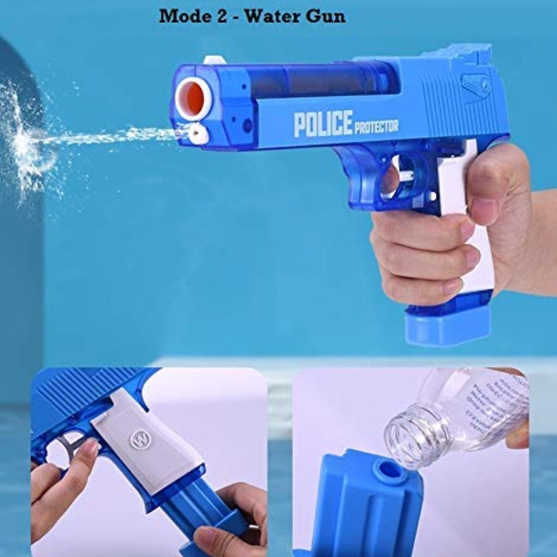 Police 2 In 1 Dart And Water Gun Toy With Police Badge And Hand Cuffs For Kids