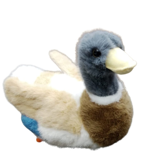 Realistic Mallard Duck Plush Stuffed Toy with Premium Faux Fur
