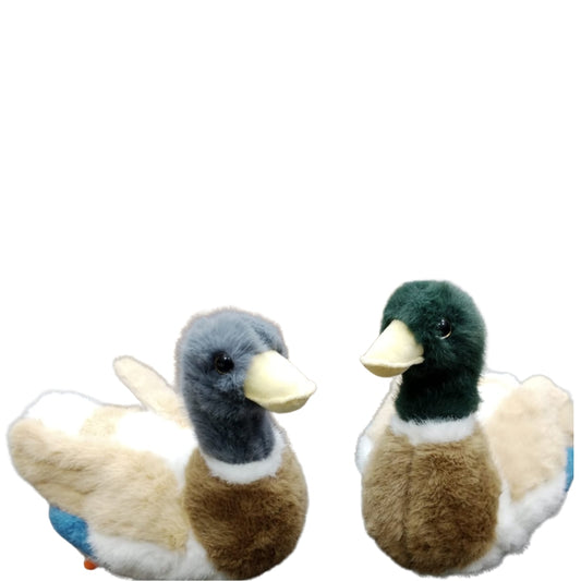 Realistic Mallard Duck Plush Stuffed Toy with Premium Faux Fur