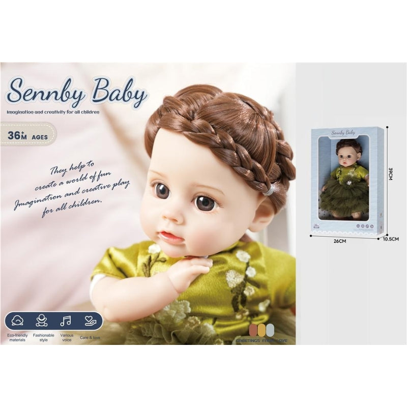 Sennby baby Cotton Body 14 Inch Reborn Doll