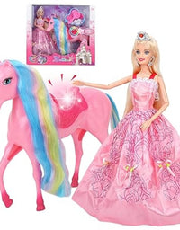 Princess Doll And Unicorn With Lights
