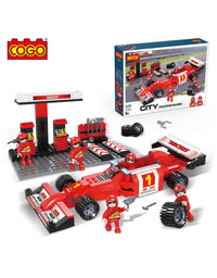 Cogo F1 City Racing Base Blocks Set For Kids
