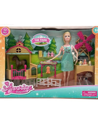 Barbie Enchanting Farm Vet Experience Playset 11 inch
