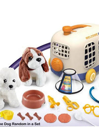 Plush dogs with Pet bus cages Medical Appliances and Pet
