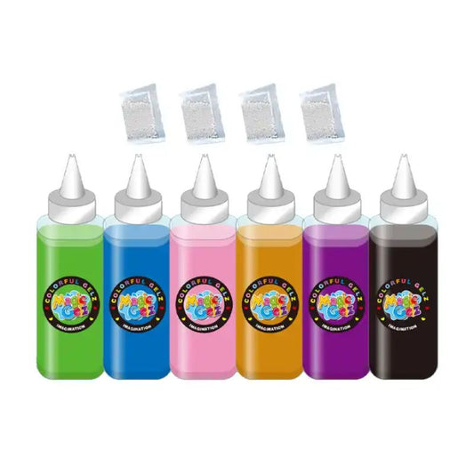 CraftWonders DIY Crystal Creations Kit: Creative Clay and Glue for Imaginative Play (6 Bottles)