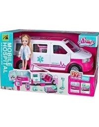 Doctor Doll Set With Ambulance Pink
