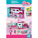 Doctor Doll Set With Ambulance Pink