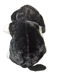 Cute Dog Sleepy Eyes Plush Toy Black White Brown 68x41Cm Premium Pre-loved
