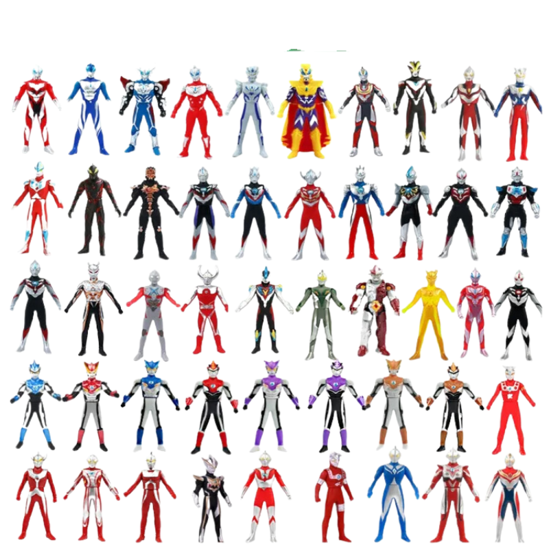 Pack of 5 13CM Ultraman Soft Plaastic Toys - Superman, Monster, Tyro, Blujet, De Cerro, Bella, Rob, Oub, Aix - Boys' Toys - Kids' Ultraman Set