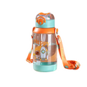 Space Transparent Water Bottle With Soft Silicon Slipper For Kids