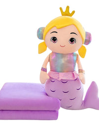 Soft Mermaid Doll With Comfortable Blanket For Kids
