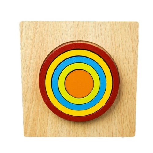 Wooden 3D Geometric Circle Puzzle – Enhance Creativity & Challenge Your Mind