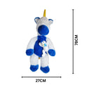 Goffa Unicorn Mama & Baby Plush Toy Blue & White 78x27Cm Premium Pre-loved