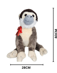 Jumbo Large Monkey Plush Toy Grey White 80x28Cm Premium Pre-loved
