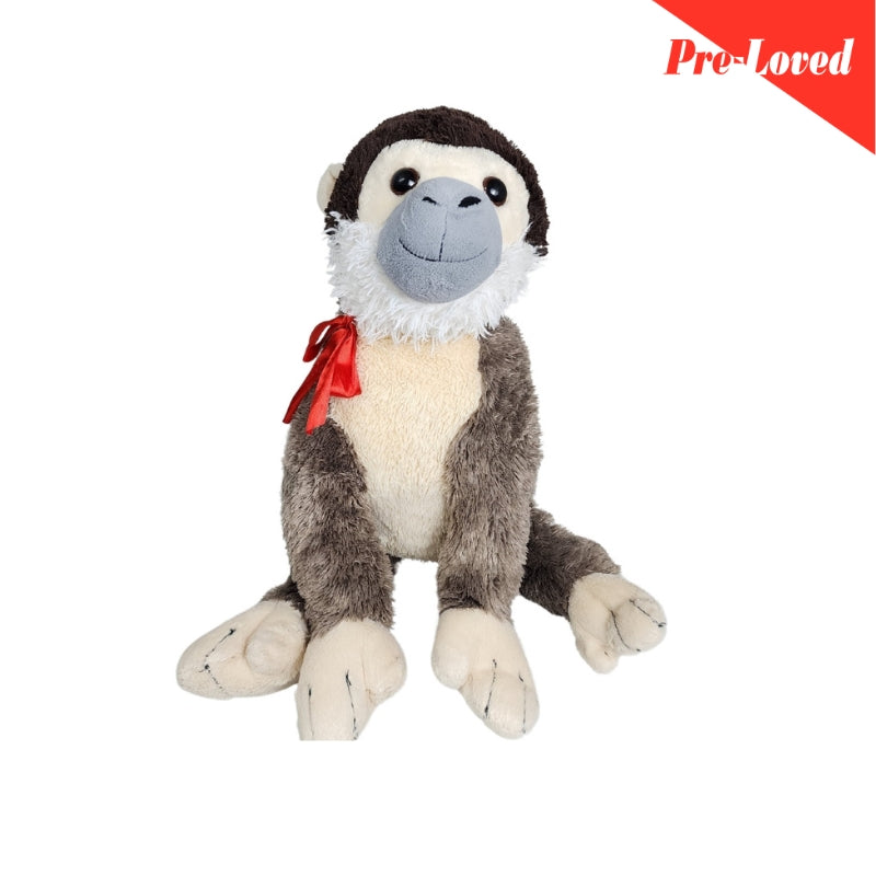 Jumbo Large Monkey Plush Toy Grey White 80x28Cm Premium Pre-loved