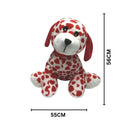 Red Hearts Puppy Dog Stuff Toy 56x22Cm Premium Pre-Loved