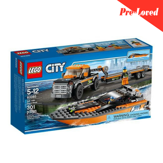 LEGO City 4×4 With Power Boat 60085 Orignal LEGO Pre-loved