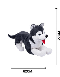 Husky Puppy Cute Plush Toy White 62x27Cm Premium Pre-loved
