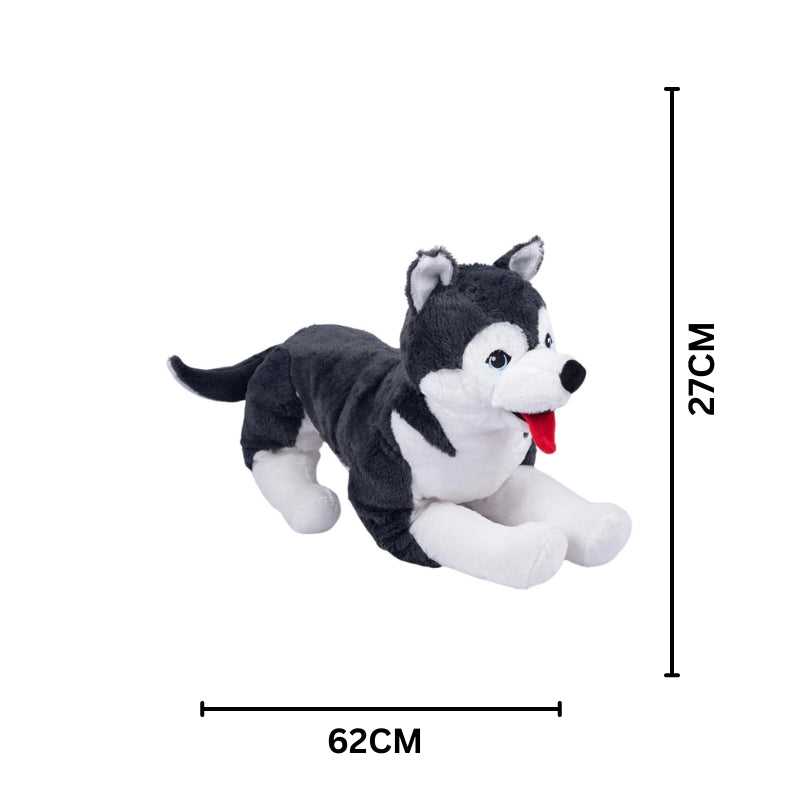 Husky Puppy Cute Plush Toy White 62x27Cm Premium Pre-loved