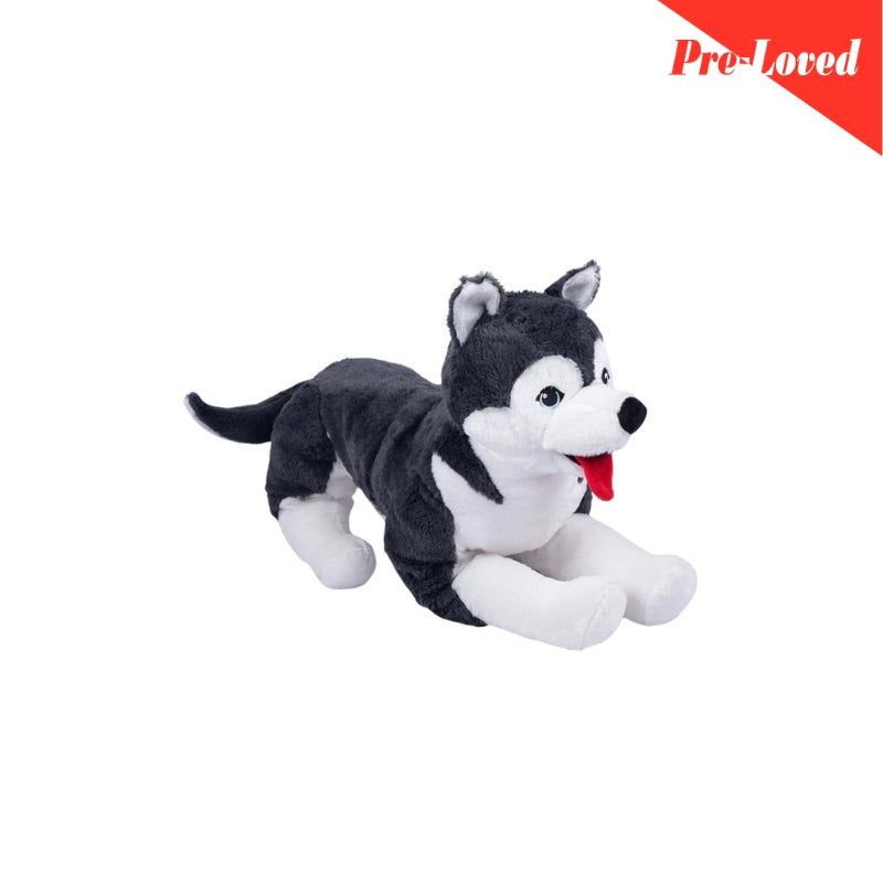 Husky Puppy Cute Plush Toy White 62x27Cm Premium Pre-loved