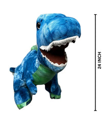 Large Blue T-Rex Dinosaur Plush Stuffed Animal 24 Inch Premium Pre-loved
