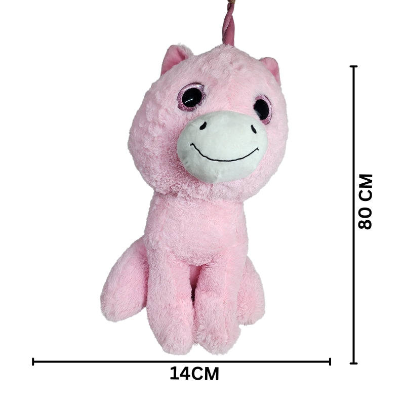 Pink Unicorn Giant Glitter Eyes Stuff Toy Premium Pre-loved