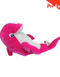 Large Floppy Pink & White Shark Stuffed Plush Toy Pillow Character 66x60 Premium Pre-Loved
