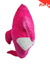 Large Floppy Pink & White Shark Stuffed Plush Toy Pillow Character 66x60 Premium Pre-Loved
