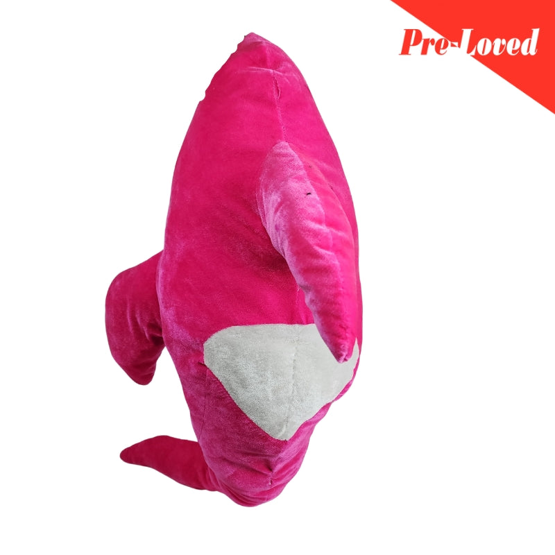 Large Floppy Pink & White Shark Stuffed Plush Toy Pillow Character 66x60 Premium Pre-Loved