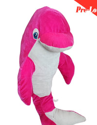 Large Floppy Pink & White Shark Stuffed Plush Toy Pillow Character 66x60 Premium Pre-Loved
