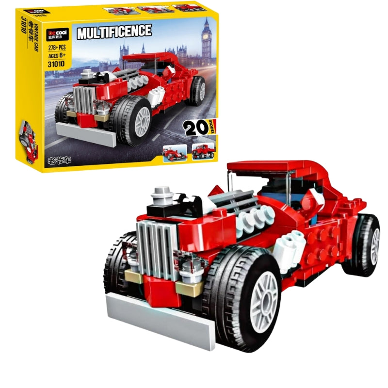 Decool Multificence 20 Vehicle Models Building Blocks Set Toy For Kids - 278 Pcs (31010)