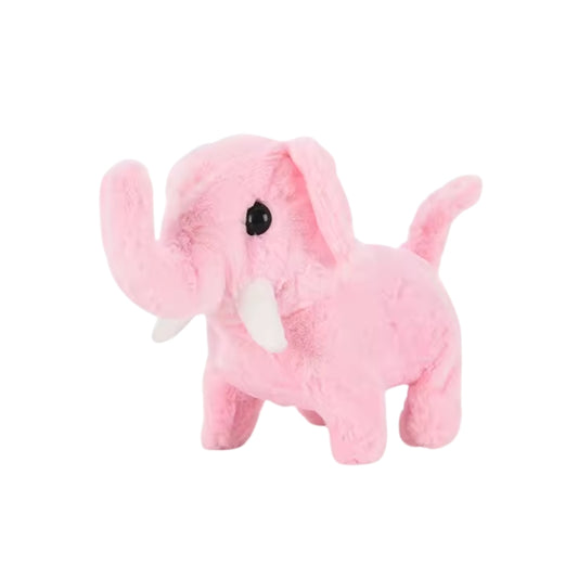 Walking & Talking Plush Elephant – Soft, Sounding, and Moving Toy