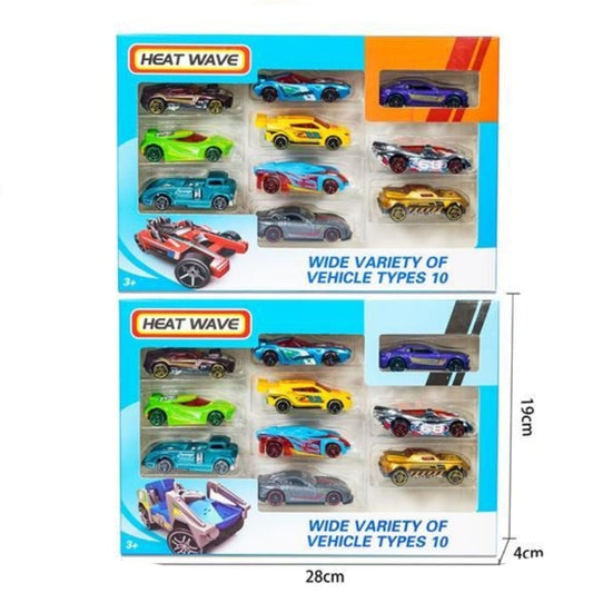 Classic Die-Cast Car Set – Pack of 10 Mini Metal Vehicles for Kids & Collectors