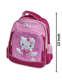 3D Hello kitty 13 Inch School Bag & Pink Transparent Water Bottle (GB-2020) (Deal)
