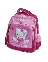 3D Hello kitty 13 Inch School Bag & Pink Transparent Water Bottle (GB-2020) (Deal)
