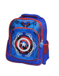 3D Captain America 13 Inch School Bag Blue Transparent Water Bottle (GB-2020) (Deal)
