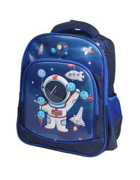 3D Space 13 Inch School Bag & Blue Transparent Water Bottle (GB-2020) (Deal)
