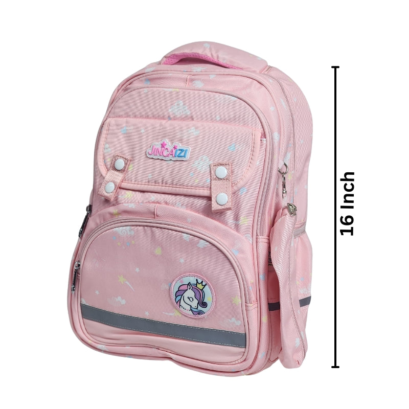 Jincaizi Brand Premium Quality Unicorn School Bag Pink 16 Inch (GB-8902) (Deal)