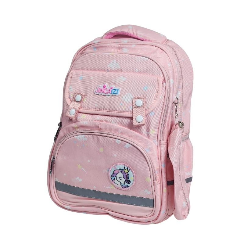 Jincaizi Brand Premium Quality Unicorn School Bag Pink 16 Inch (GB-8902) (Deal)