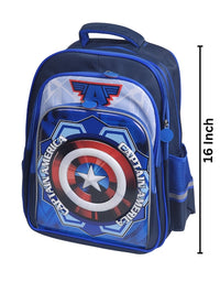 3D Captain America School Bag Waterproof Lightweight Backpack 16 Inch (GB-2021)
