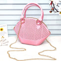 Trendy Textured Handbag with Chain Strap – Elegant & Stylish