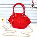 Trendy Textured Handbag with Chain Strap – Elegant & Stylish