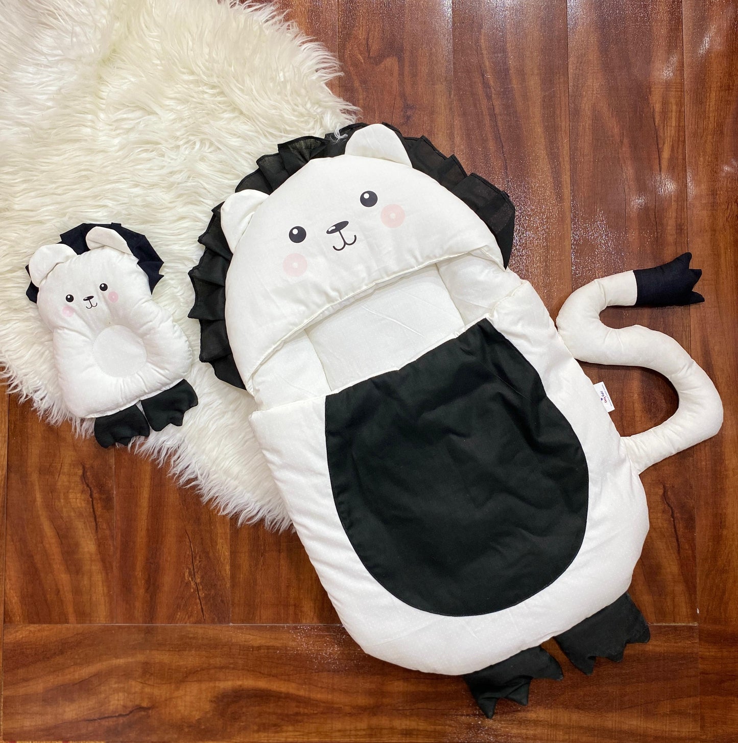 Adorable Animal-Themed Baby Sleeping Bag with Plush Pillow – Cozy & Comfortable