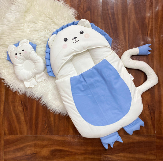 Adorable Animal-Themed Baby Sleeping Bag with Plush Pillow – Cozy & Comfortable