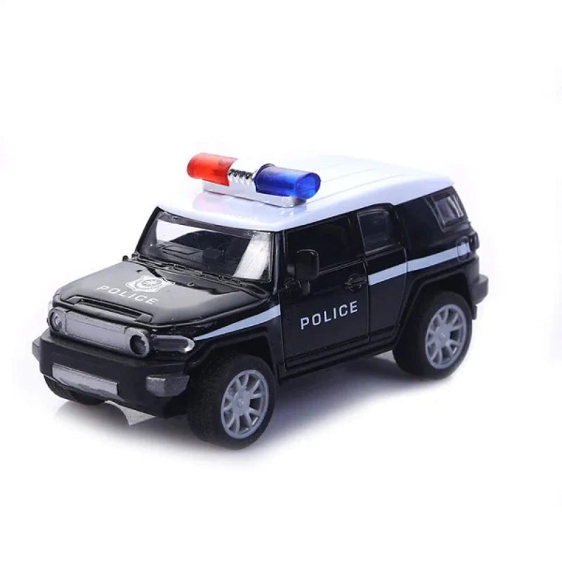 Pull Back Metal Police Car And Fire Truck For Kids