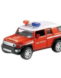 Pull Back Metal Police Car And Fire Truck For Kids
